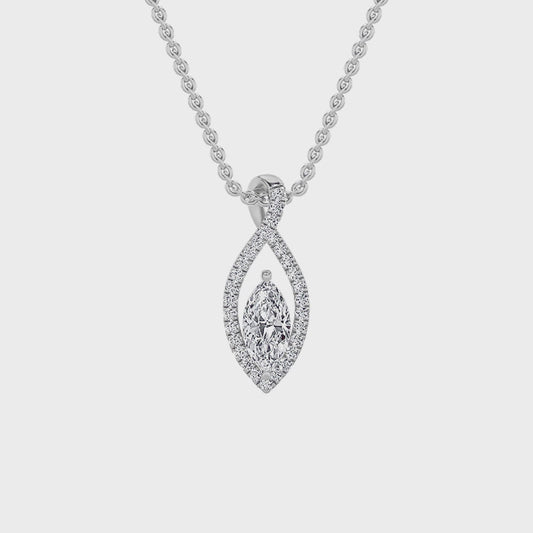 14KW 1.25ctw F+VS+ Lab Grown Diamond  Pendant