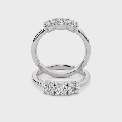 14KW 0.8ctw F+VS+ Lab Grown Diamond Ring