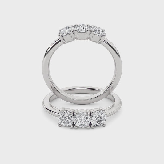14KW 0.8ctw F+VS+ Lab Grown Diamond Ring