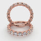18K Rose Gold  7/8 CT Tw. Round Shape Lab Grown Diamond Three Forth Eternity Band