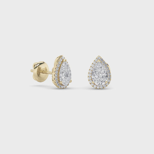 14KY 1ctw F+VVS+ Lab Grown Diamond Earrings