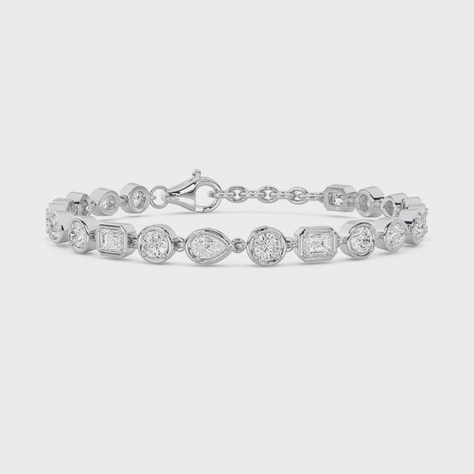 14KW 4.1ctw G+VS+ Lab Grown Diamond Bracelet